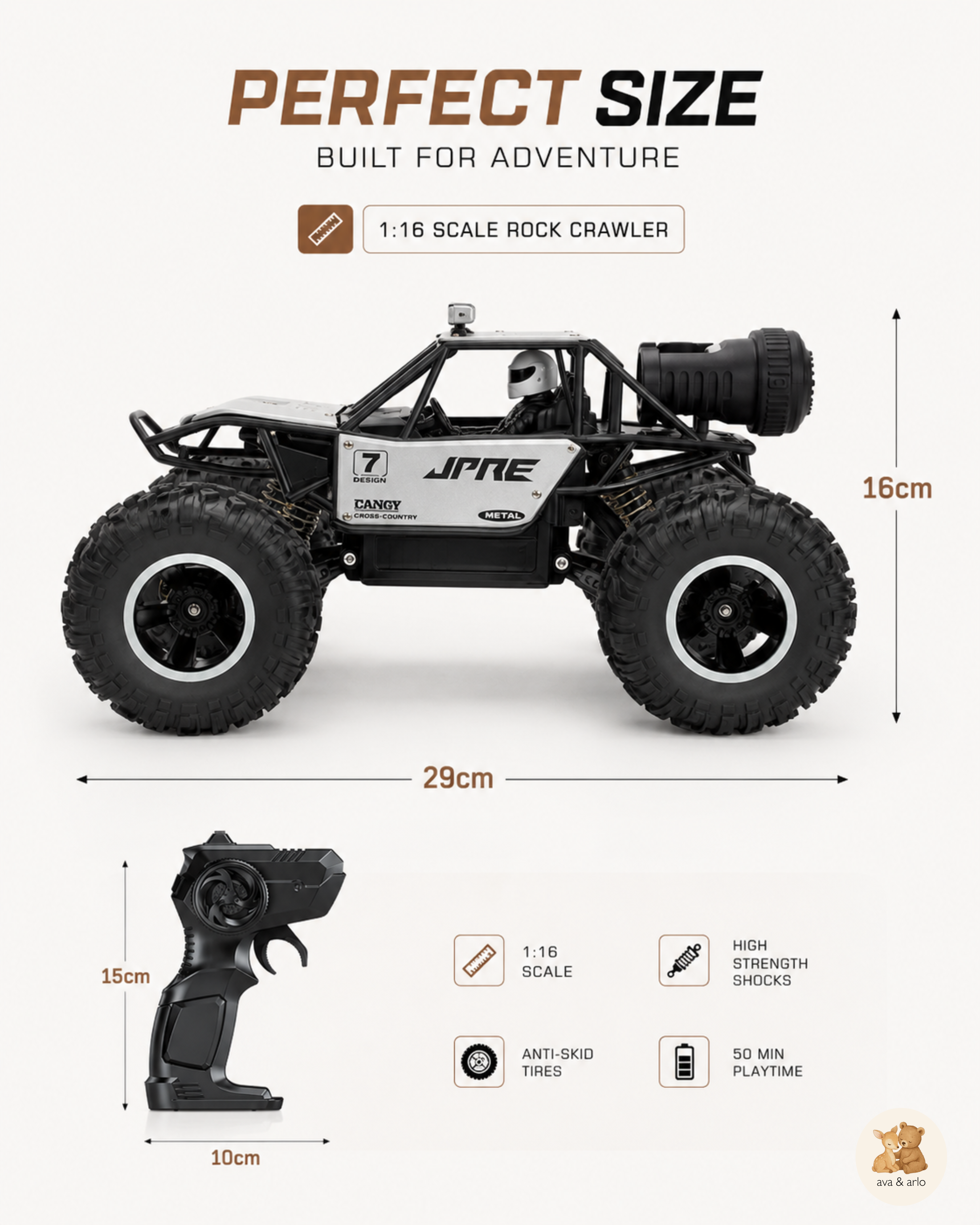 MOKA Rock Crawler RC Car – 1:16 Scale 4WD - 2.4 GHz