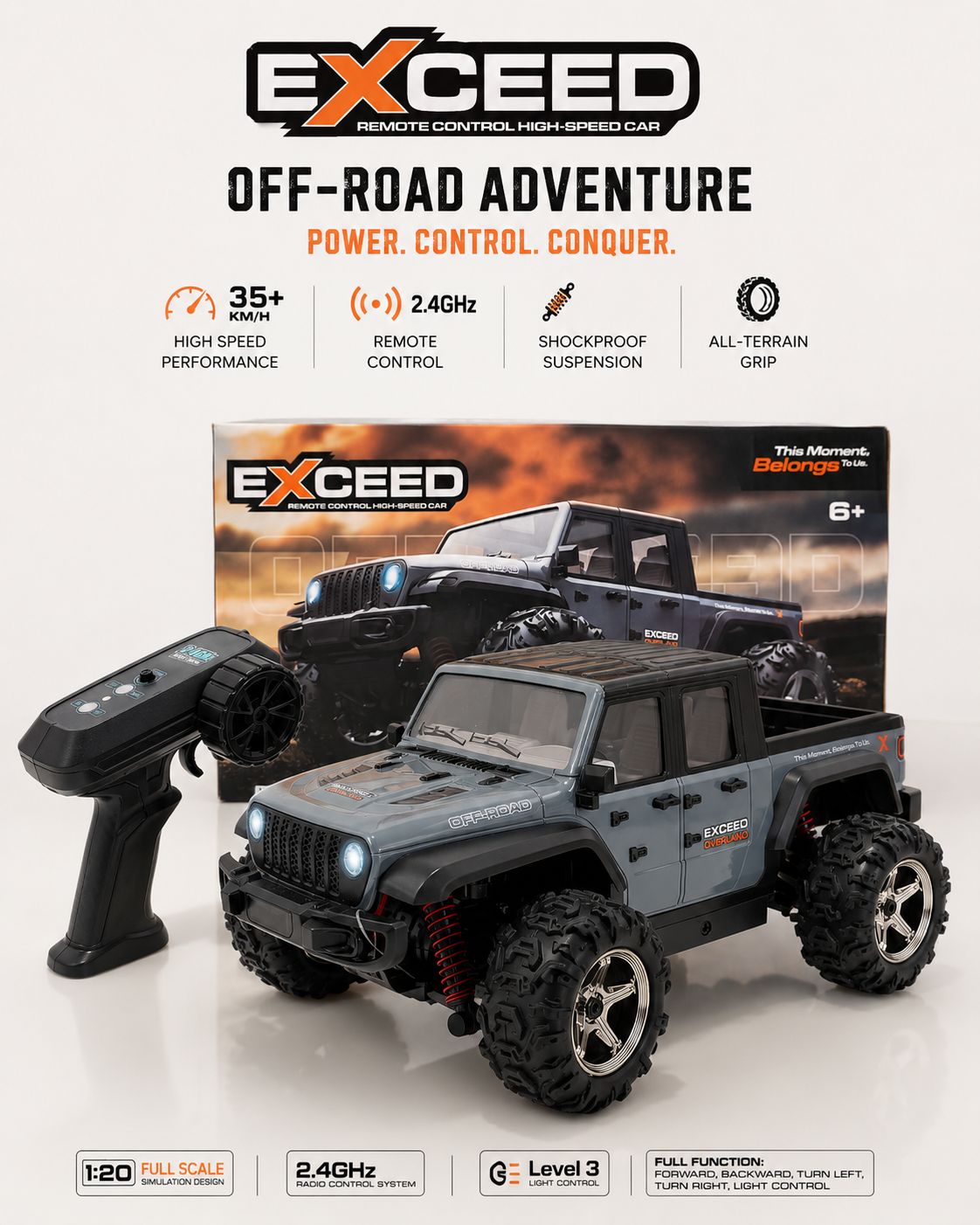Exceed off road adventure | 1:20 Scale | 2.4 GHz Remote