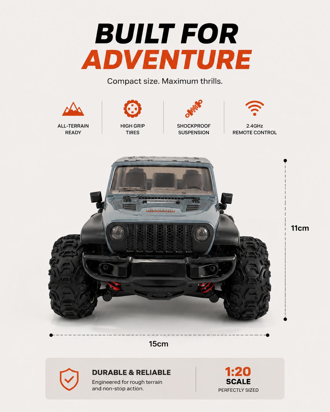 Exceed off road adventure | 1:20 Scale | 2.4 GHz Remote