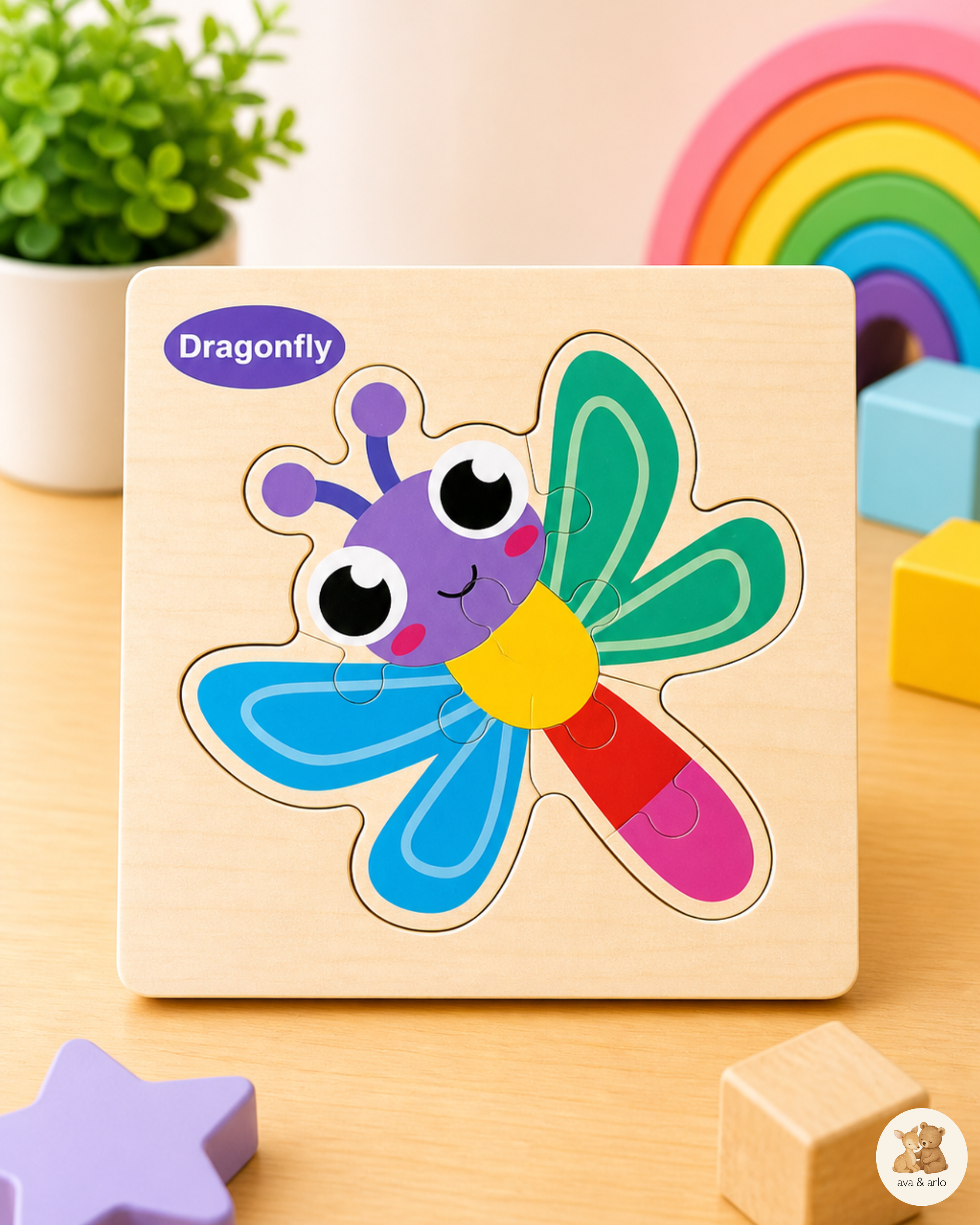 Wooden 2D Animal Puzzle Set for Kids | Early Learning &amp; Sensory Toy