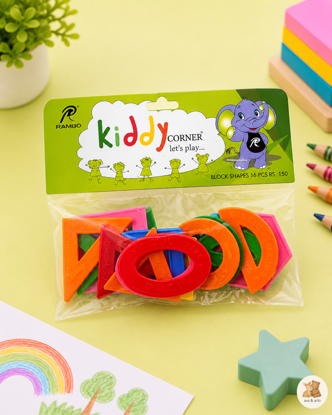 Kids Shape Learning Blocks – Multilingual Educational Toy (16 PCS)