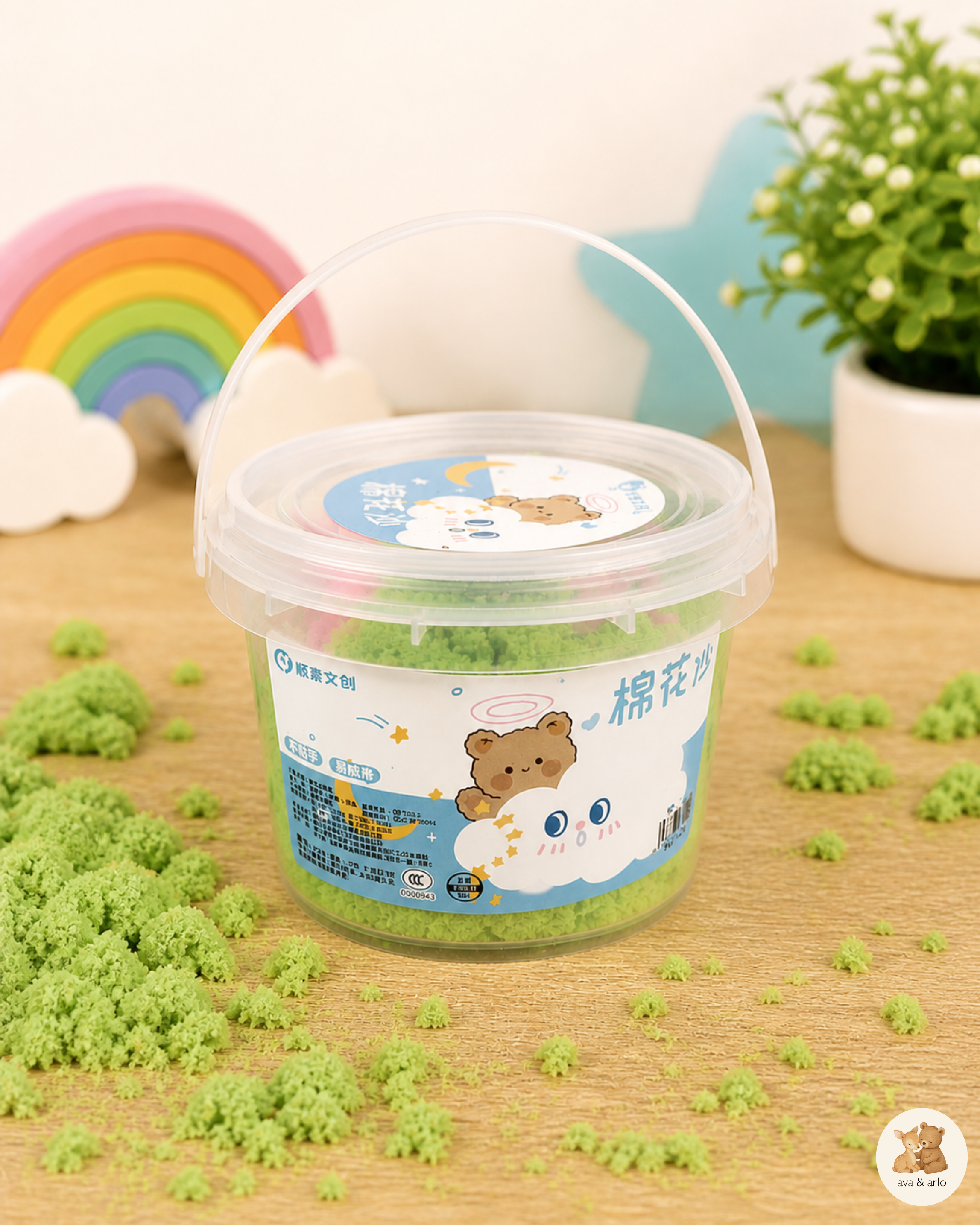 Kids Kinetic Sand Bucket Set with Moulds | Sensory Play Toy for Toddlers