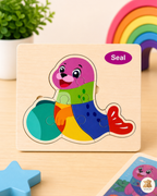 Wooden 2D Animal Puzzle Set for Kids | Early Learning &amp; Sensory Toy